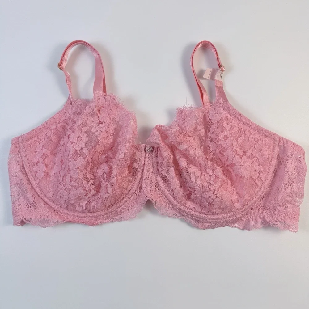 Victoria's Secret Dream Angels Wicked Blush Pink Lace Underwire Bra 34DDD NWT